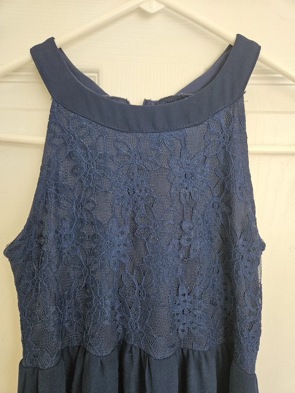 Girl Navy Lace Maxi Dress